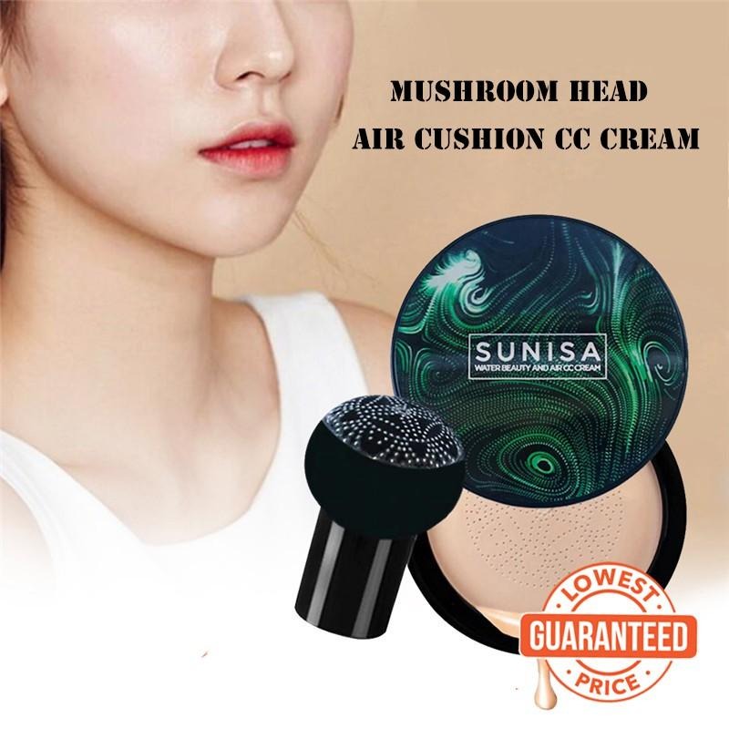 SUNISA Foundation Base 20g Waterproof Mushroom Head Air Cushion BB Cream Nude Liquid Foundations (with yanqina 36H liner )