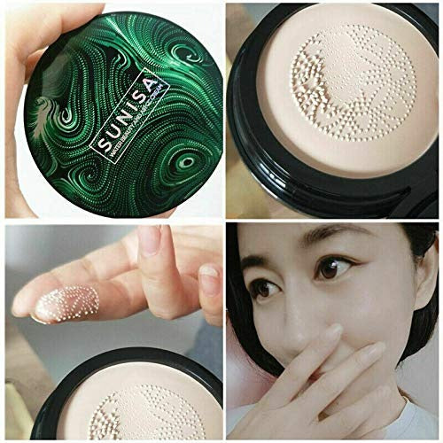SUNISA Foundation Base 20g Waterproof Mushroom Head Air Cushion BB Cream Nude Liquid Foundations (with yanqina 36H liner )
