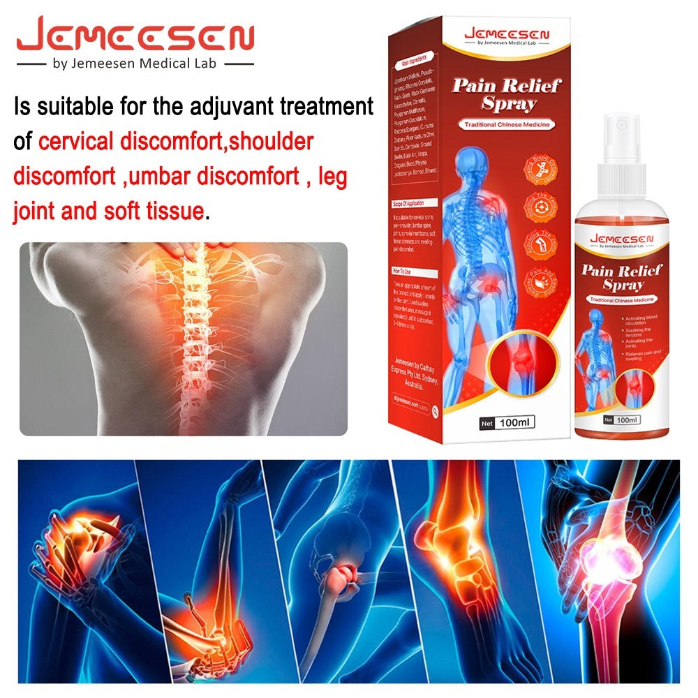 Jemeesen Instant Pain Relief Spray – For Arthritis, Muscle & Joint Pain, Sprains, and Orthopedic Use