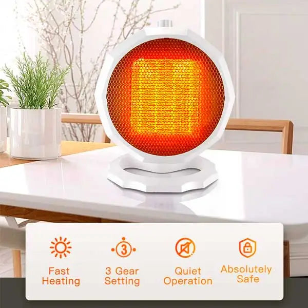Miniature heater model WG-089.. Flexible 1800W Portable Electric Heater Fan Winter Warm Hot Fan Home Office Winter Warmer