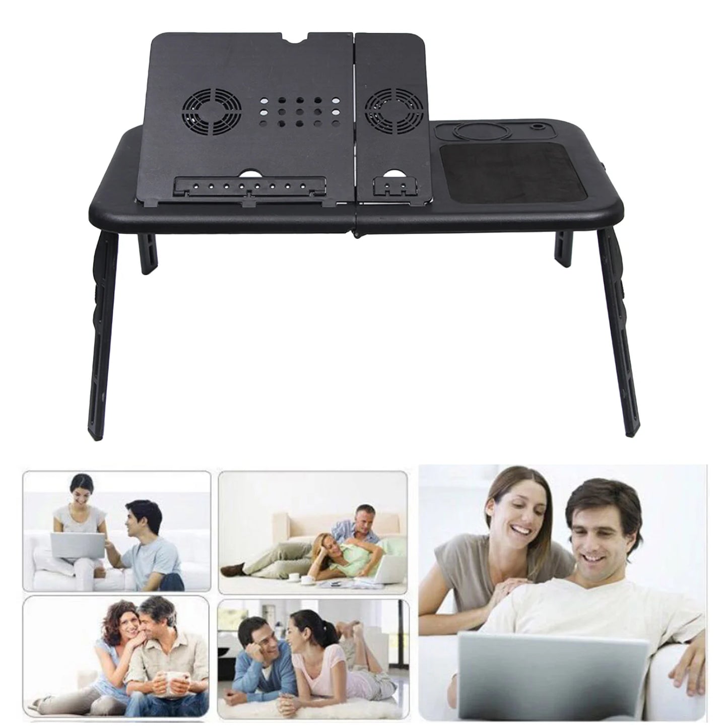 Smart Laptop E-Table – Portable & Adjustable Table for Work from Bed, Sofa, or Floor