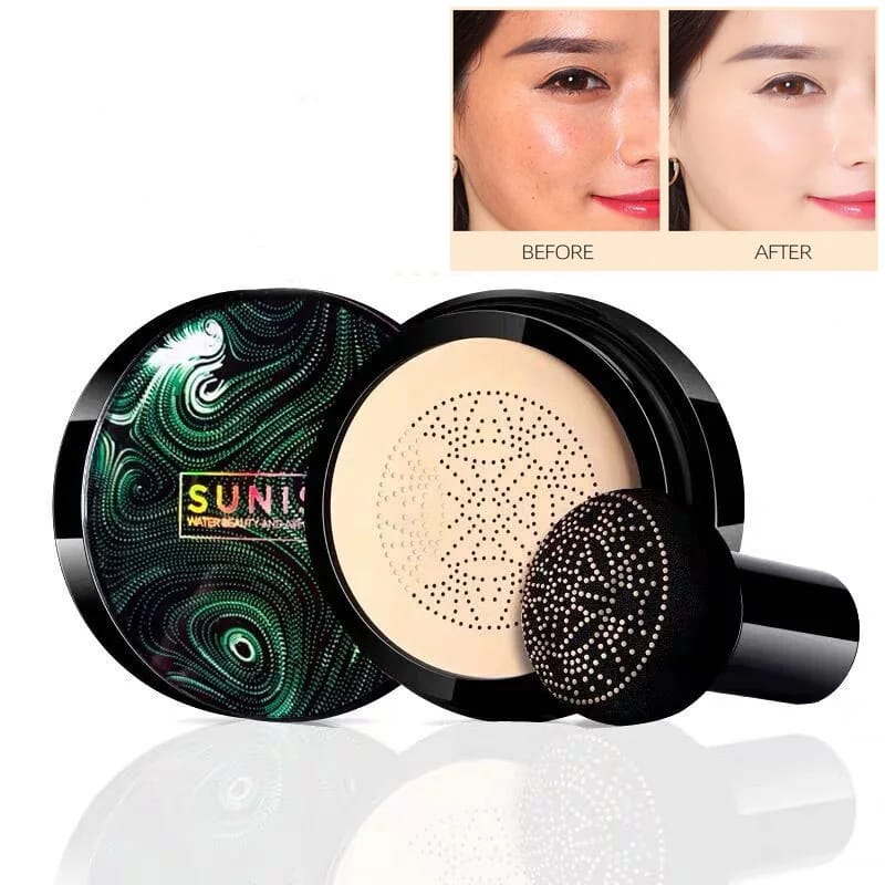 SUNISA Foundation Base 20g Waterproof Mushroom Head Air Cushion BB Cream Nude Liquid Foundations (with yanqina 36H liner )