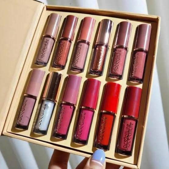 Crazy Girl “Thanks for the Love” Lip Gloss Set – 12 in 1 Multi-Shade Collection, Smooth & Non-Sticky Finish