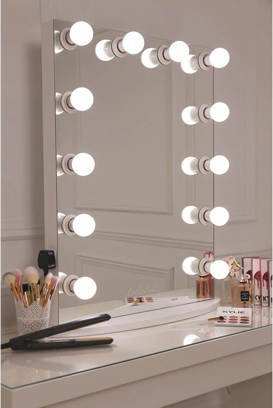 Vanity Mirror Lights - USB Vanity Lights Makeup Lighting 10 Dimmable Light Bulbs - Hollywood Style LED Vanity Mirror Lights Kit for Makeup - Table Bathroom Dressing Room