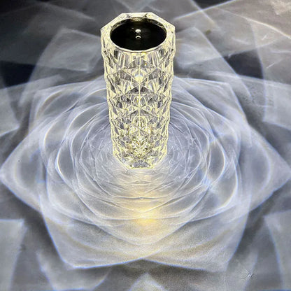 16 Colors Diamond Rose Crystal Lamp Bedside Acrylic Table Lamp | Led Diamond Touch Lamp With Remote