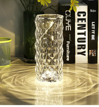 16 Colors Diamond Rose Crystal Lamp Bedside Acrylic Table Lamp | Led Diamond Touch Lamp With Remote
