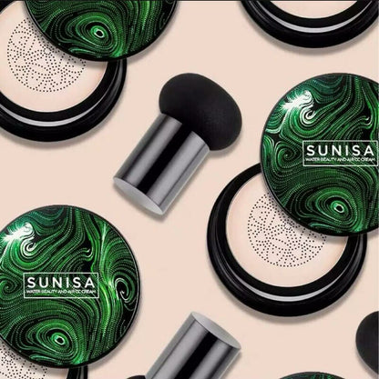 SUNISA Foundation Base 20g Waterproof Mushroom Head Air Cushion BB Cream Nude Liquid Foundations (with yanqina 36H liner )