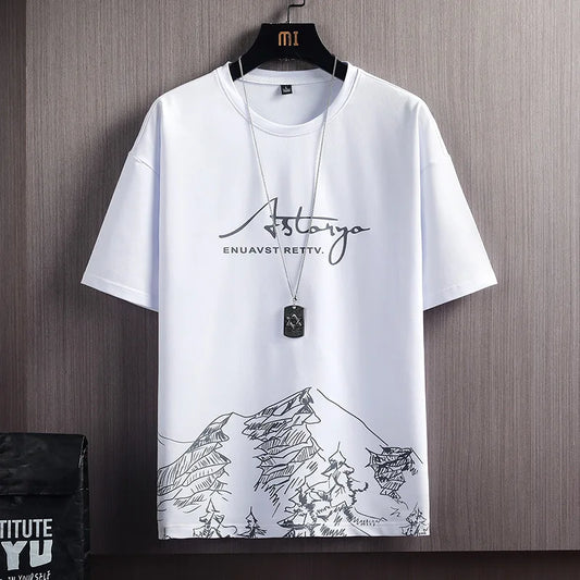 Summer white Astarya Tracksuit ( Tshirt + short) Fabric Polister - Large