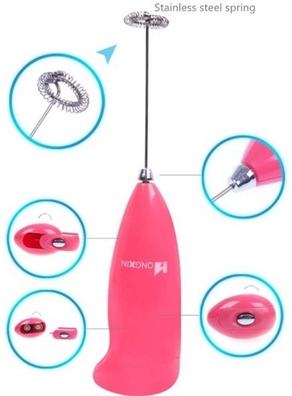 Deal pack of 2 - Electric Straw Juicer (500ml) and Coffee Beater (Random Color)