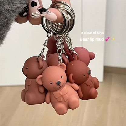 Teddy Bear Keychain Style Lip Gloss – Cute & Portable