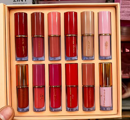 Crazy Girl “Thanks for the Love” Lip Gloss Set – 12 in 1 Multi-Shade Collection, Smooth & Non-Sticky Finish