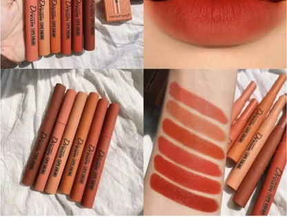 Hang Feng Dream Lipstick Pack – Premium Lip Colors in Papaya, Orange, Pink, Rust, Pumpkin & Tangerine Shades for Long-Lasting Smooth Finish