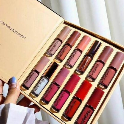 Crazy Girl “Thanks for the Love” Lip Gloss Set – 12 in 1 Multi-Shade Collection, Smooth & Non-Sticky Finish