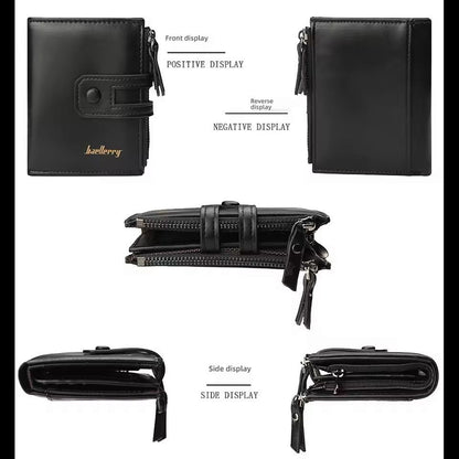 Original Buffalo Leather Trifold Wallet for Men