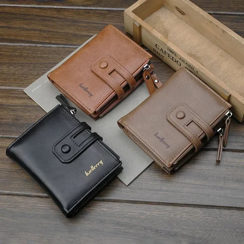 Original Buffalo Leather Trifold Wallet for Men