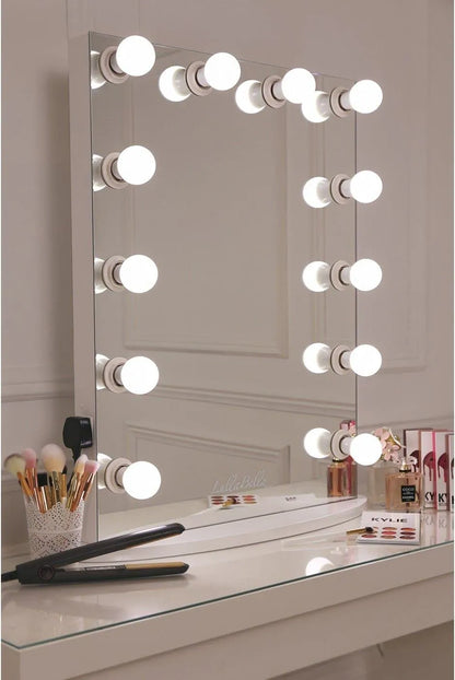 Vanity Mirror Lights - USB Vanity Lights Makeup Lighting 10 Dimmable Light Bulbs - Hollywood Style LED Vanity Mirror Lights Kit for Makeup - Table Bathroom Dressing Room