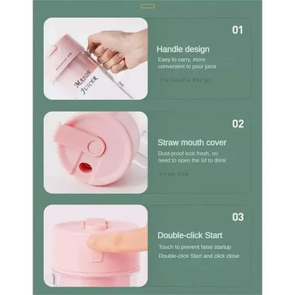 Deal pack of 2 - Electric Straw Juicer (500ml) and Coffee Beater (Random Color)