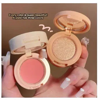 Miss Lara 3-in-1 Blush Palette – Highlighter, Contour & Blush in One, Fine Smooth Texture, Rich Color, Long-Lasting Makeup