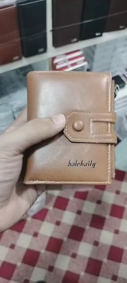 Original Buffalo Leather Trifold Wallet for Men